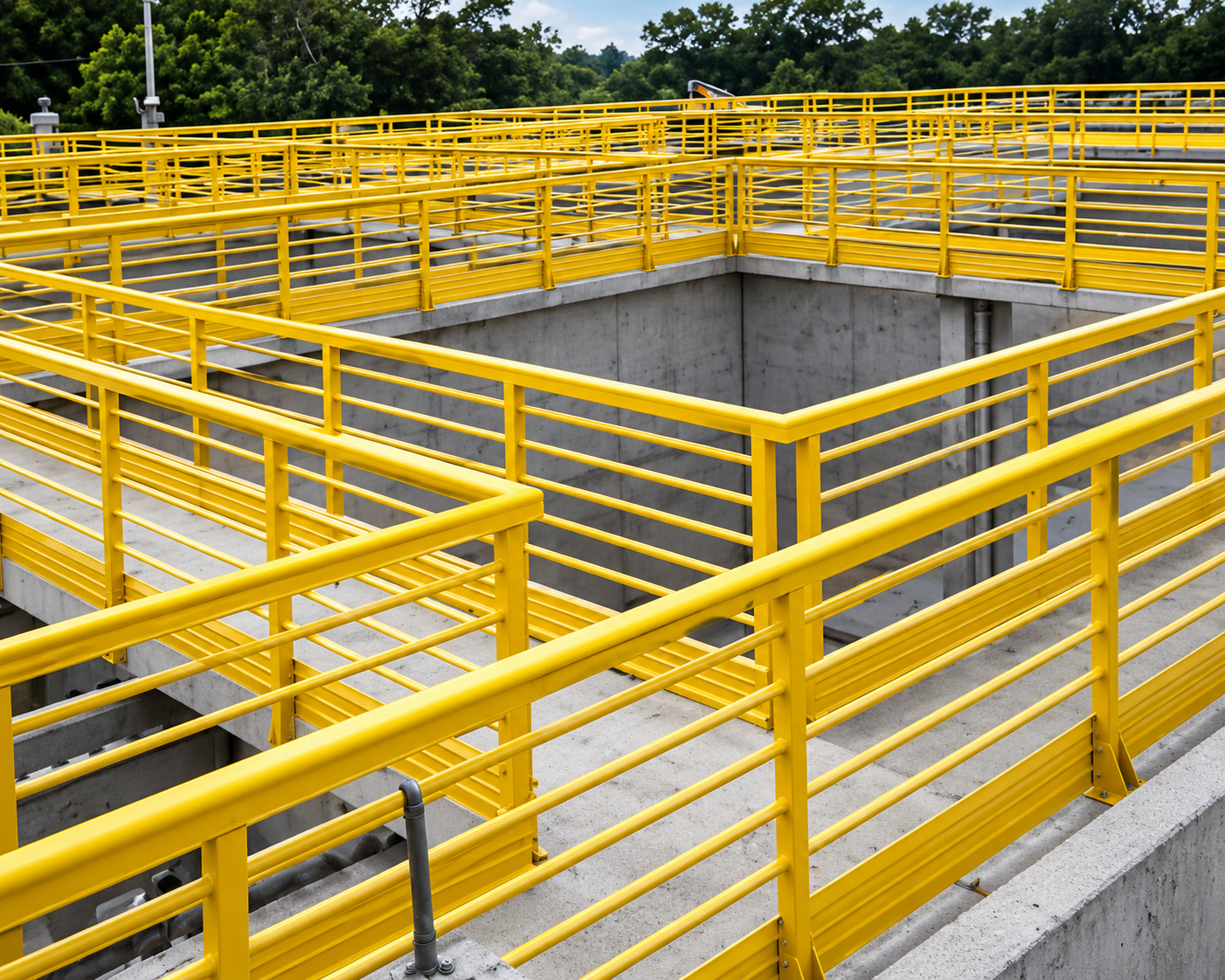 Guarda-corpo industrial fabricado pela Engetec